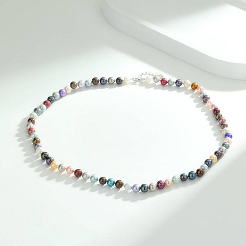 Dyed Multicolour Freshwater Pearl Necklace - House Of Pearls